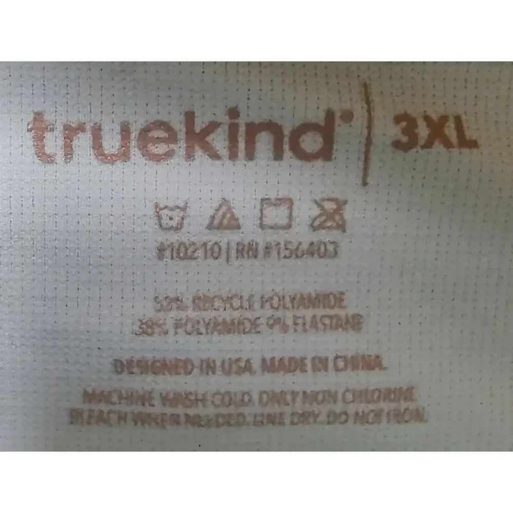Truekind Supportive Comfort Wireless Shaping Plunge Bra White 3xl (40G/ 40H/I)